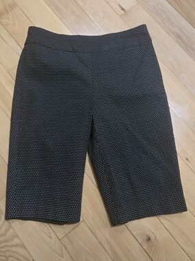 Chico's Black & White Polka Dot Bermuda Shorts